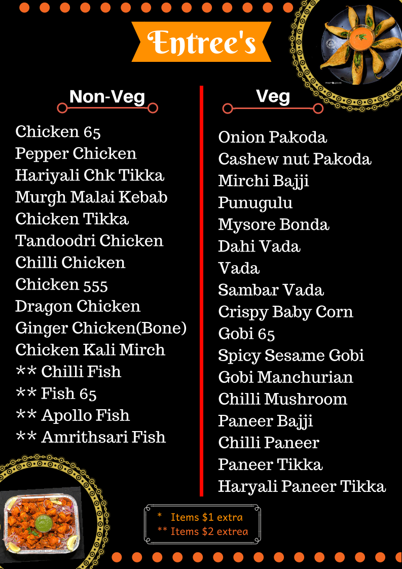 Menu, SANKRANTI AUSTRALIA