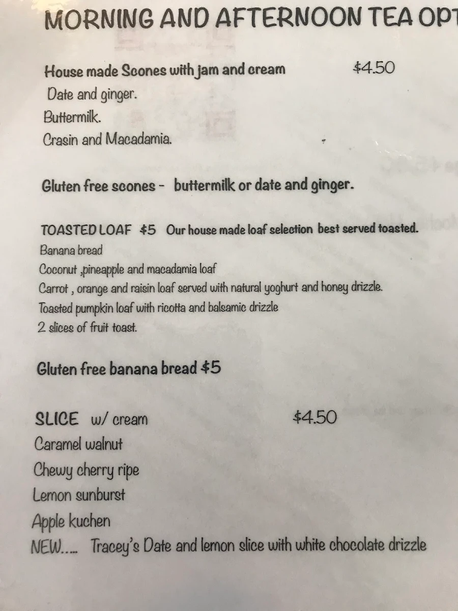 Menu, Pips' N' Cherries