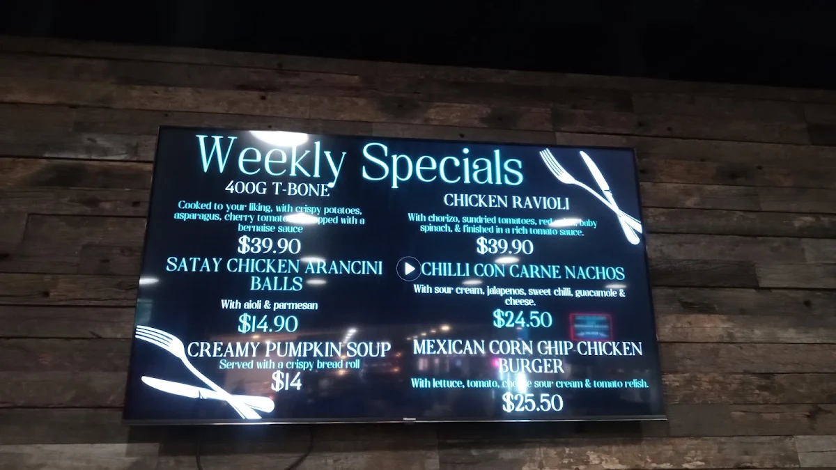 Menu, The Blazing Stump Hotel