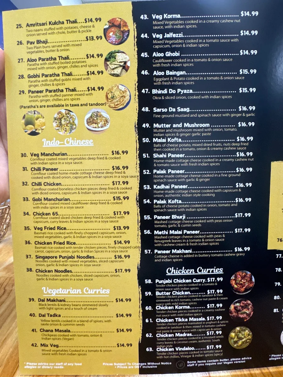 Menu, DELHI NIGHTS - Cobblebank