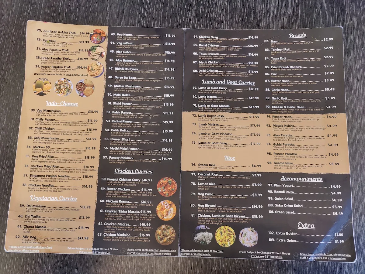 Menu, DELHI NIGHTS - Cobblebank