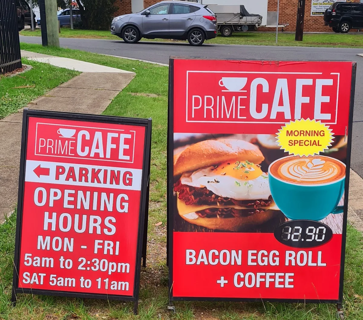 Menu, Prime Café.