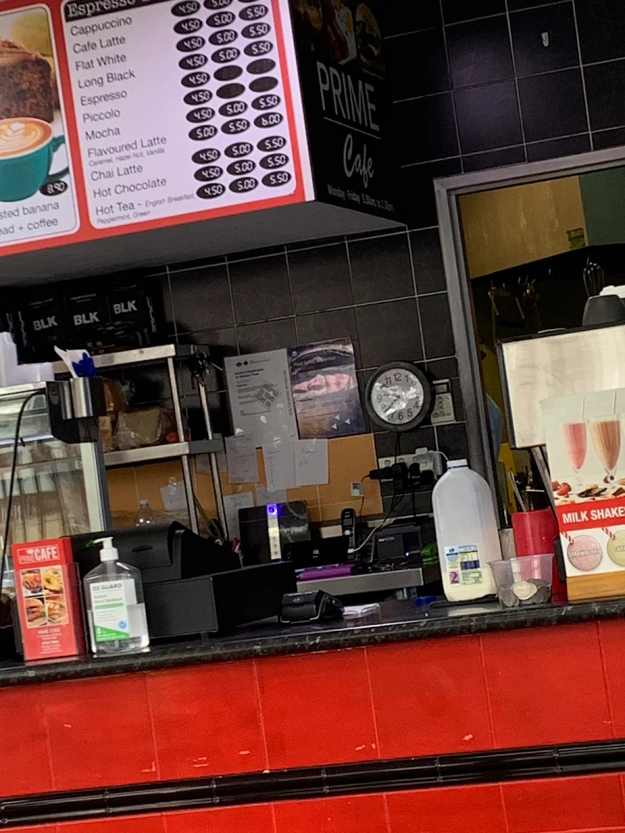 Menu, Prime Café.