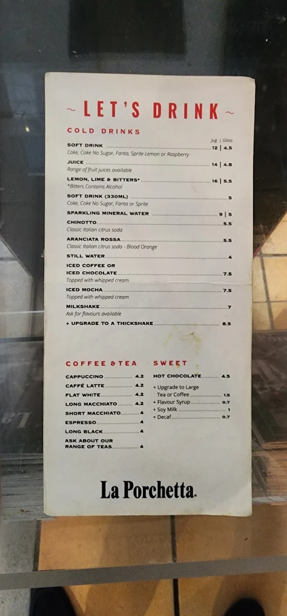 Menu, La Porchetta | Best Italian Restaurant in Colac