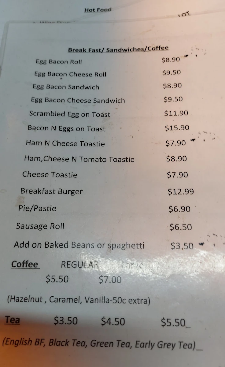 Menu, Lock Deli