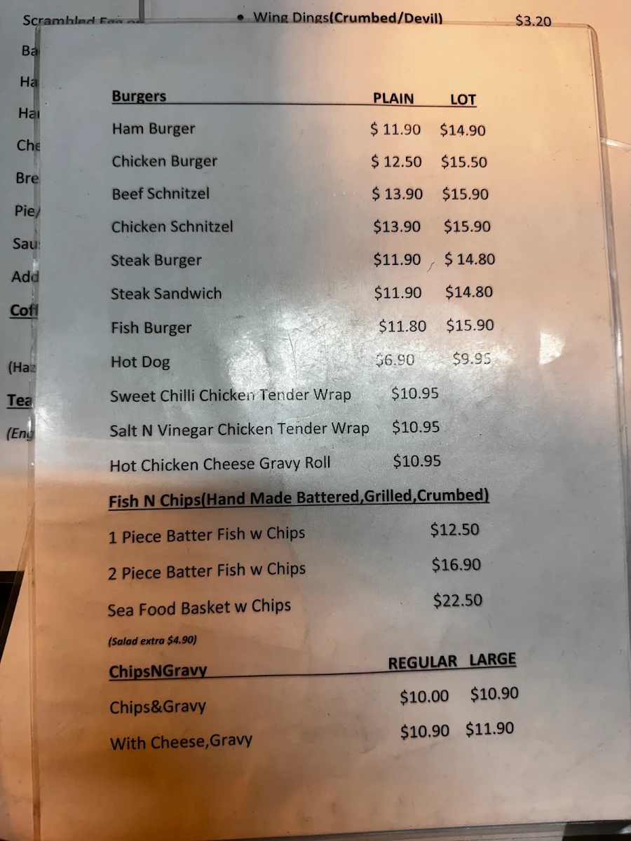 Menu, Lock Deli