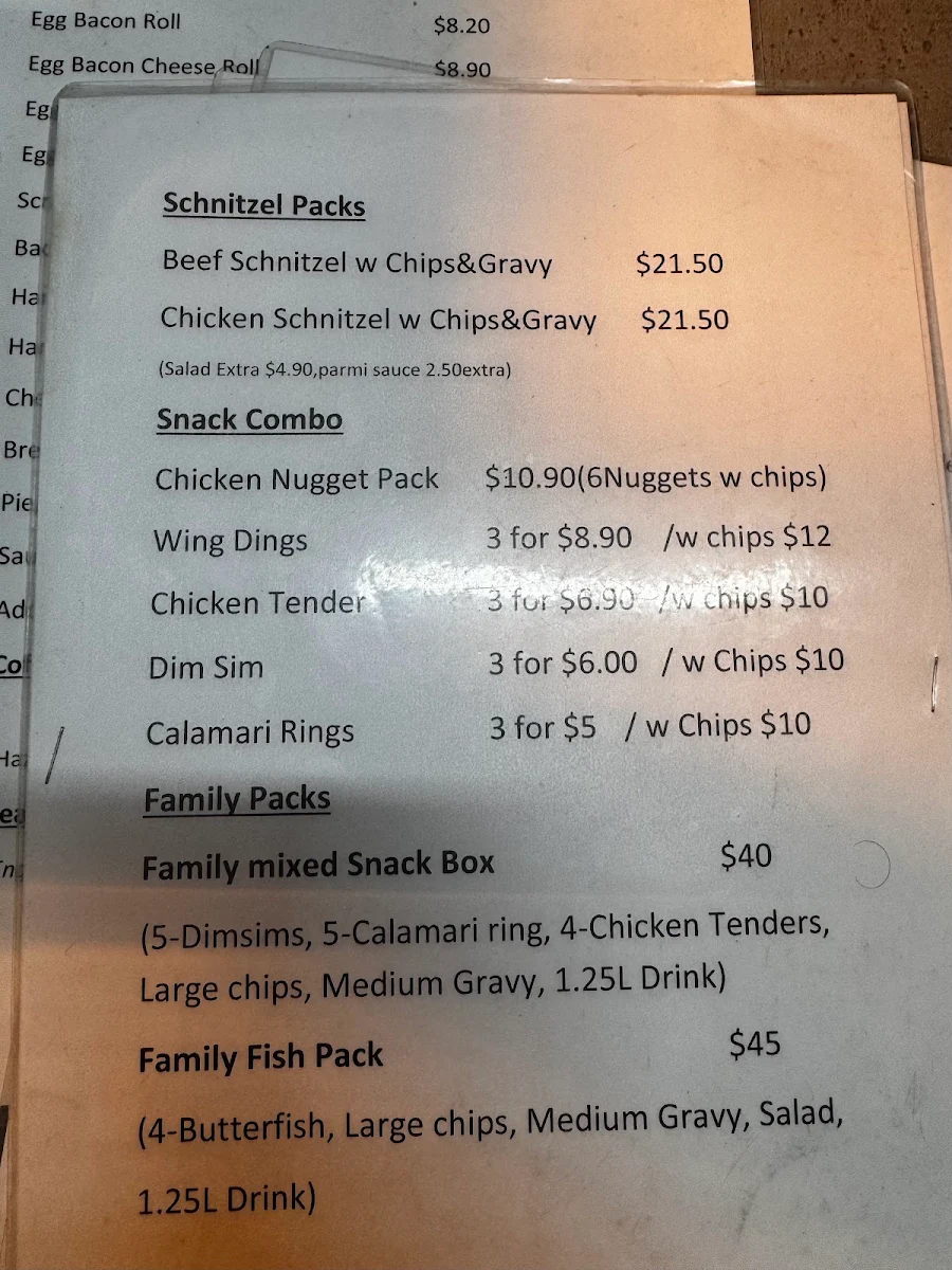 Menu, Lock Deli