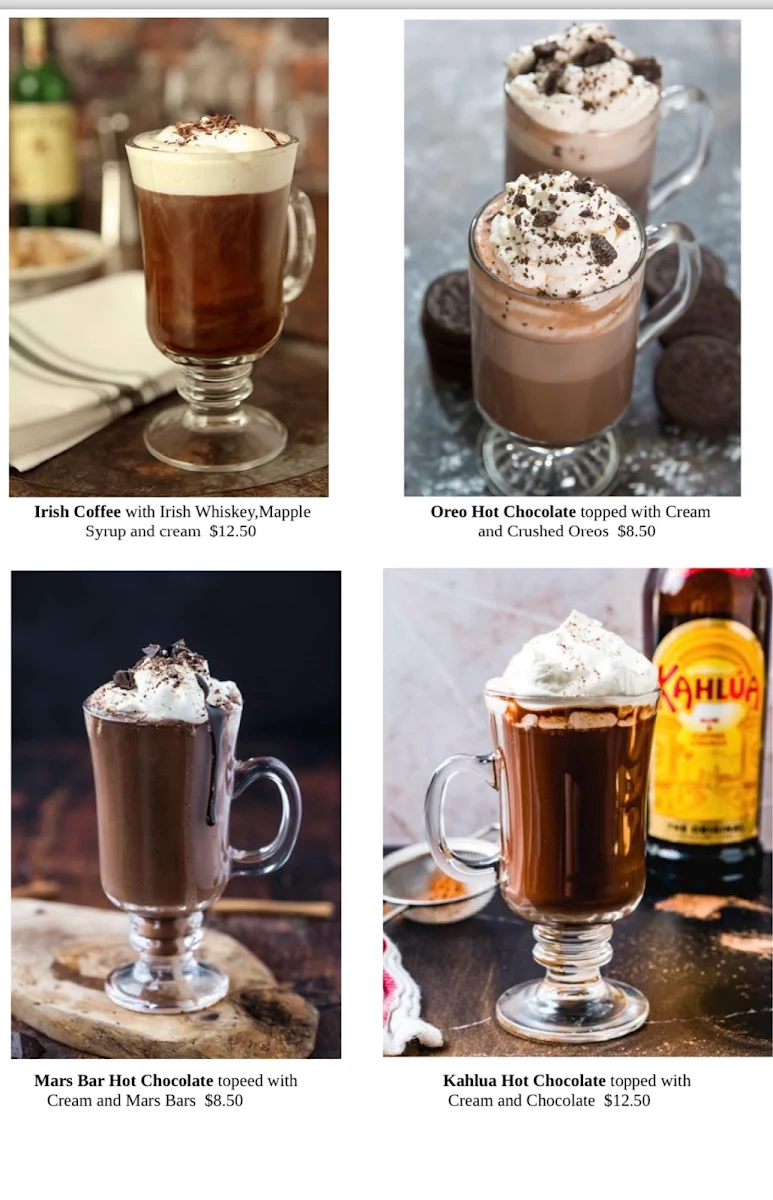 Menu, Cafe Deore