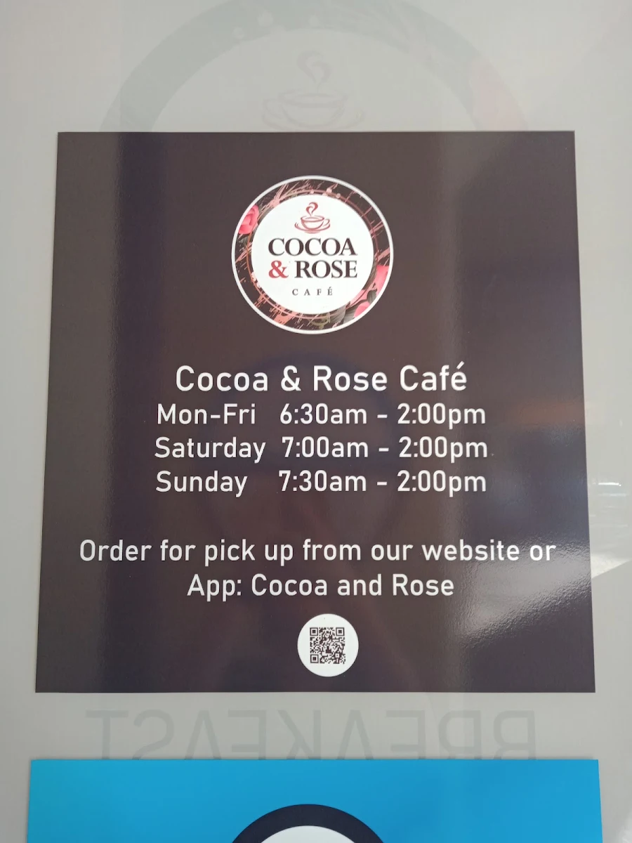 Menu, Cocoa & Rose
