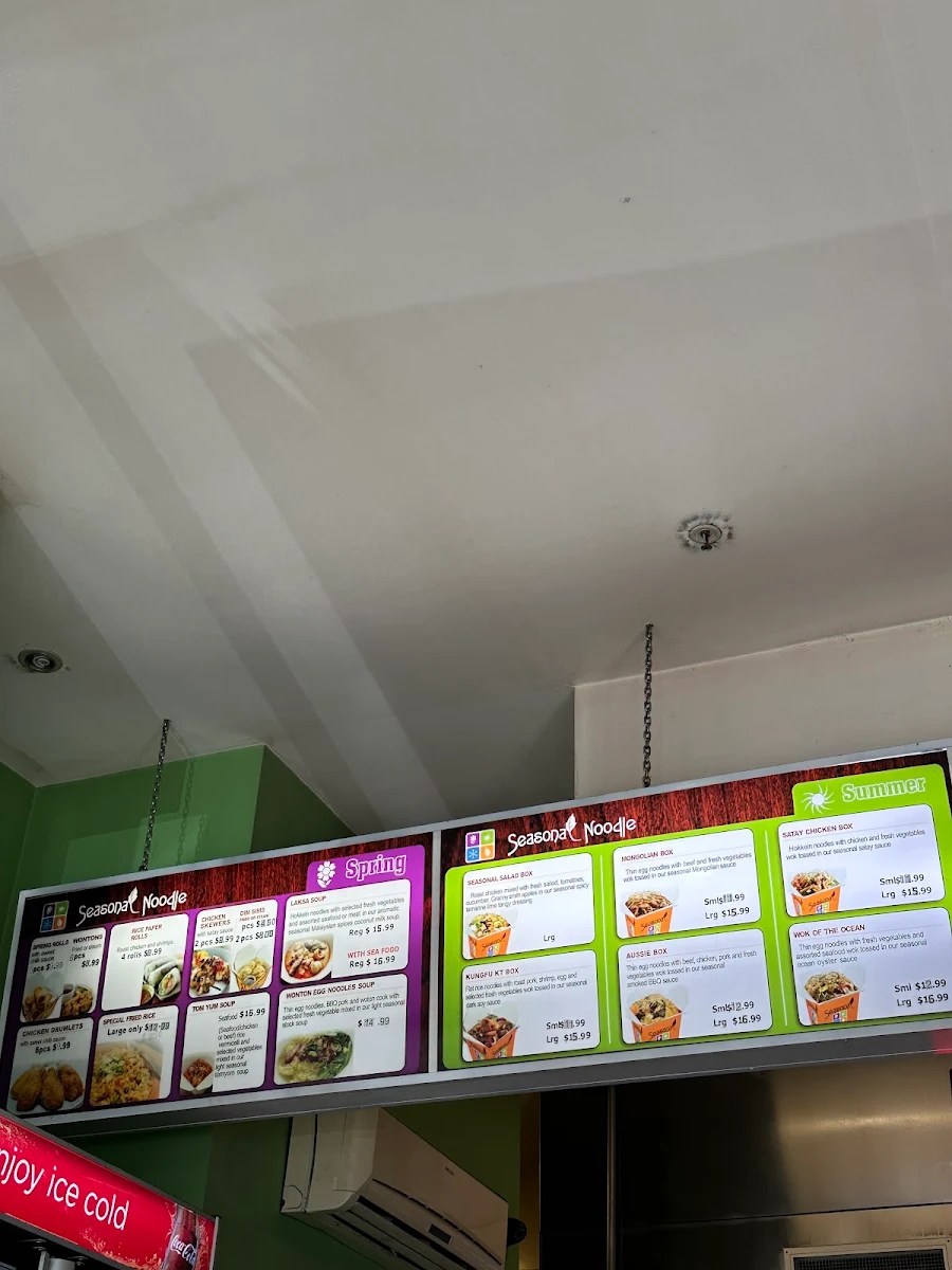 Menu, Seasonal Noodle