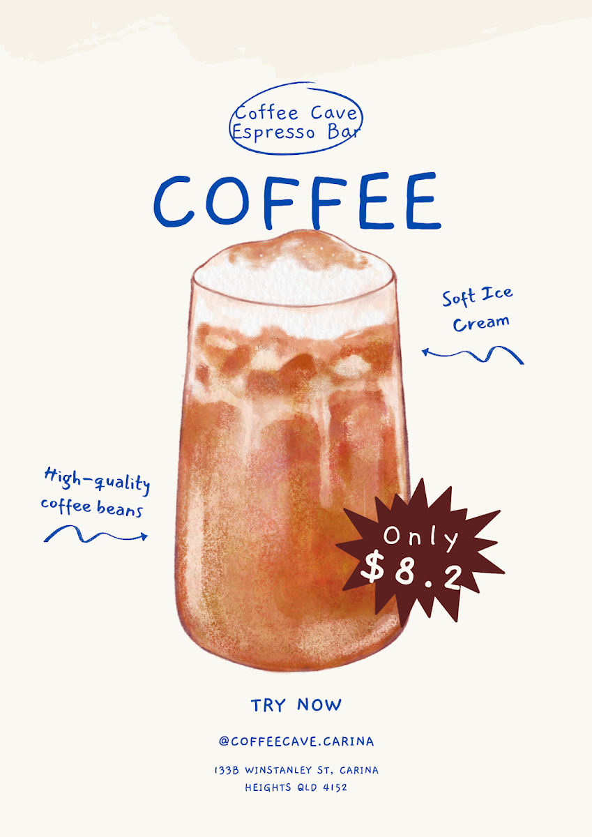 Menu, Coffee Cave Espresso Bar
