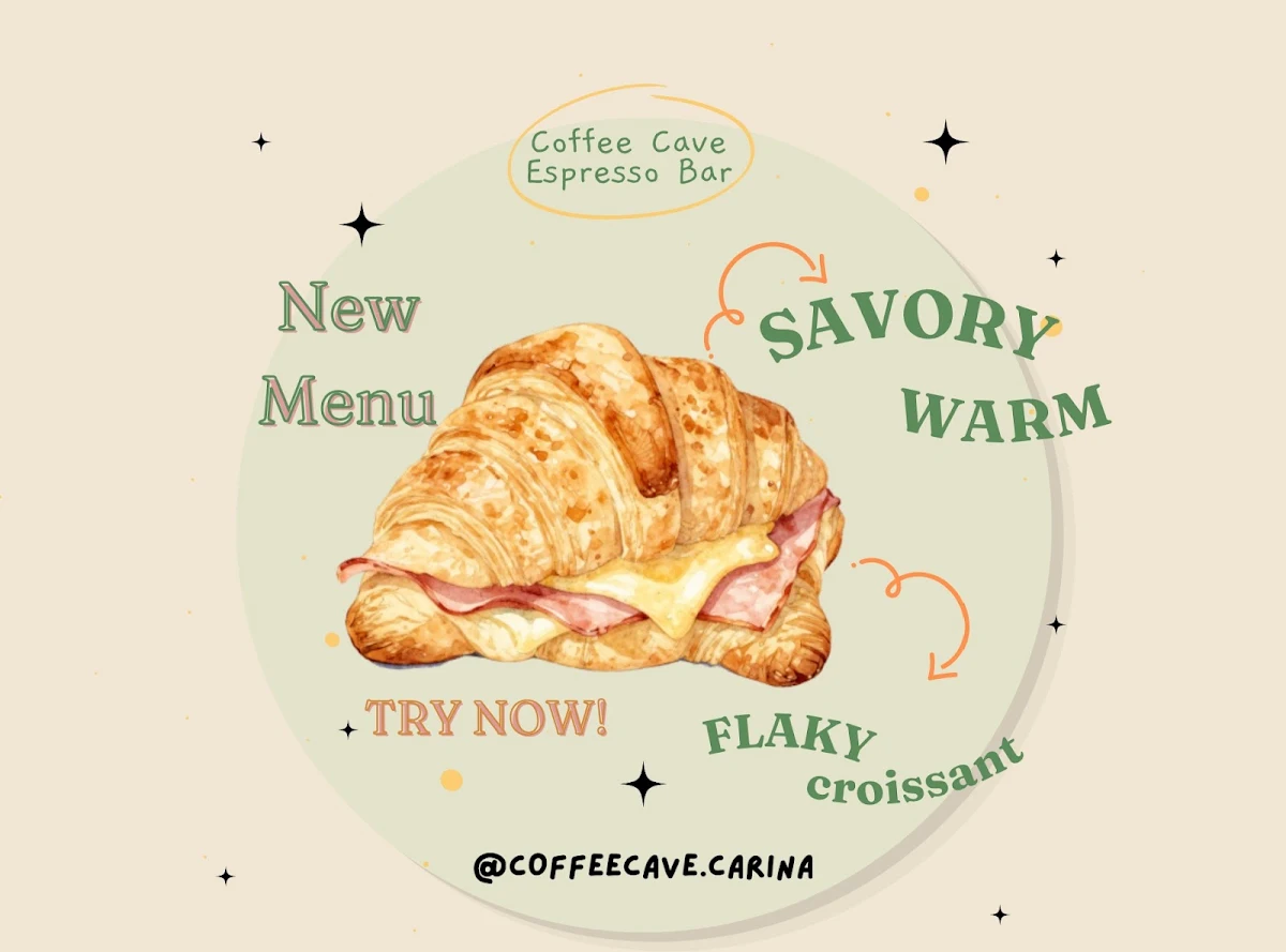 Menu, Coffee Cave Espresso Bar