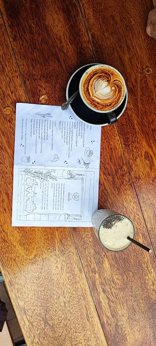 Menu, Abode Cafe