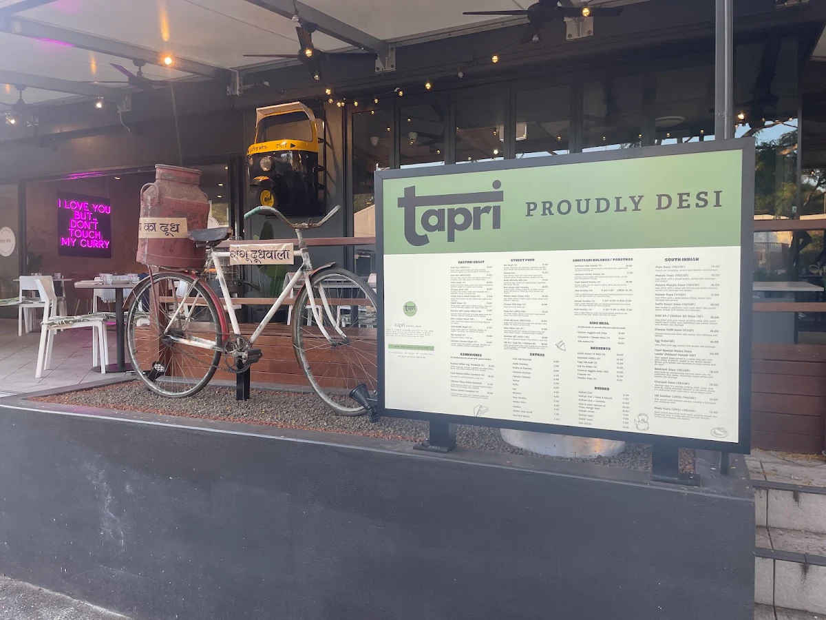 Menu, Tapri Proudly Desi - Paddington