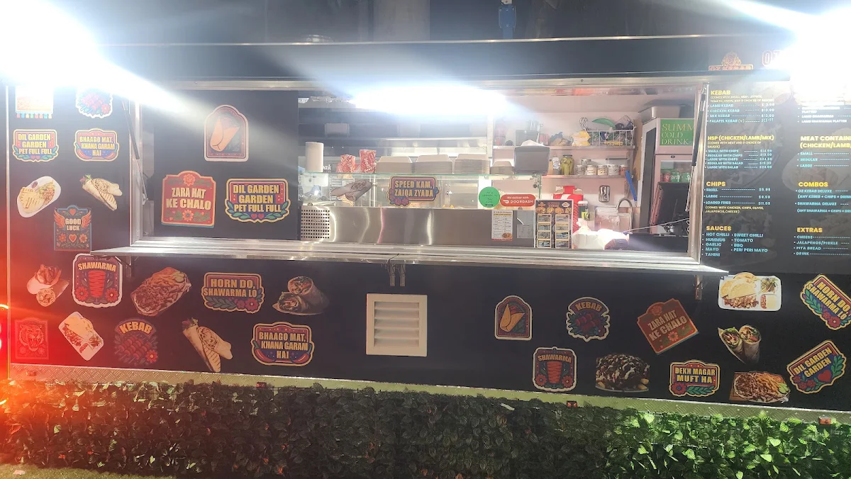 Menu, OZ Kebab and Shawarma