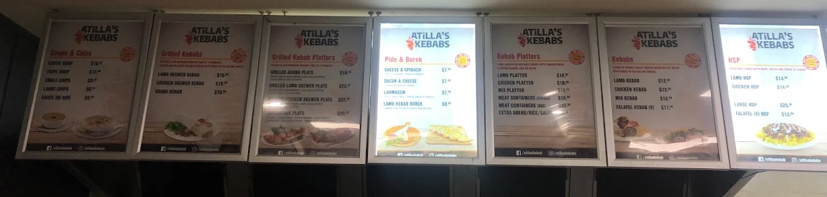 Menu, Atilla's Kebabs