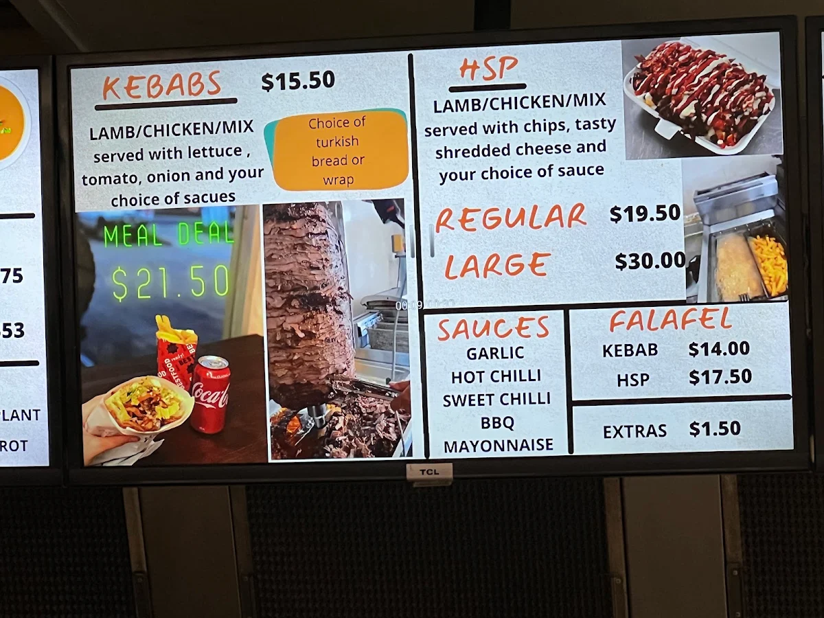 Menu, Atilla's Kebabs