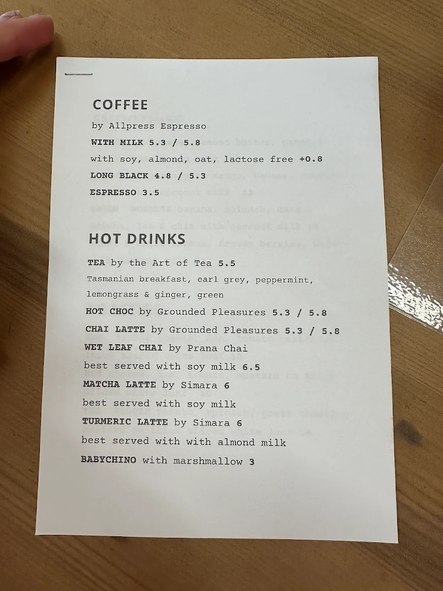 Menu, The Penguin Pantry