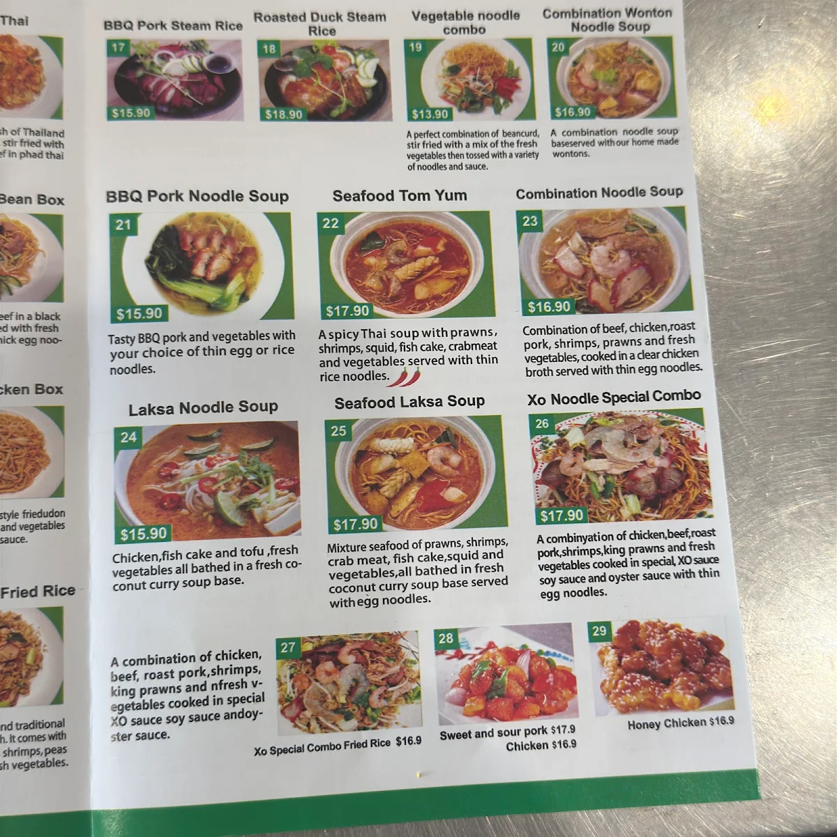 Menu, DancinWok & Sushi Master