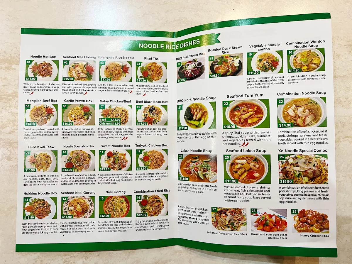 Menu, DancinWok & Sushi Master