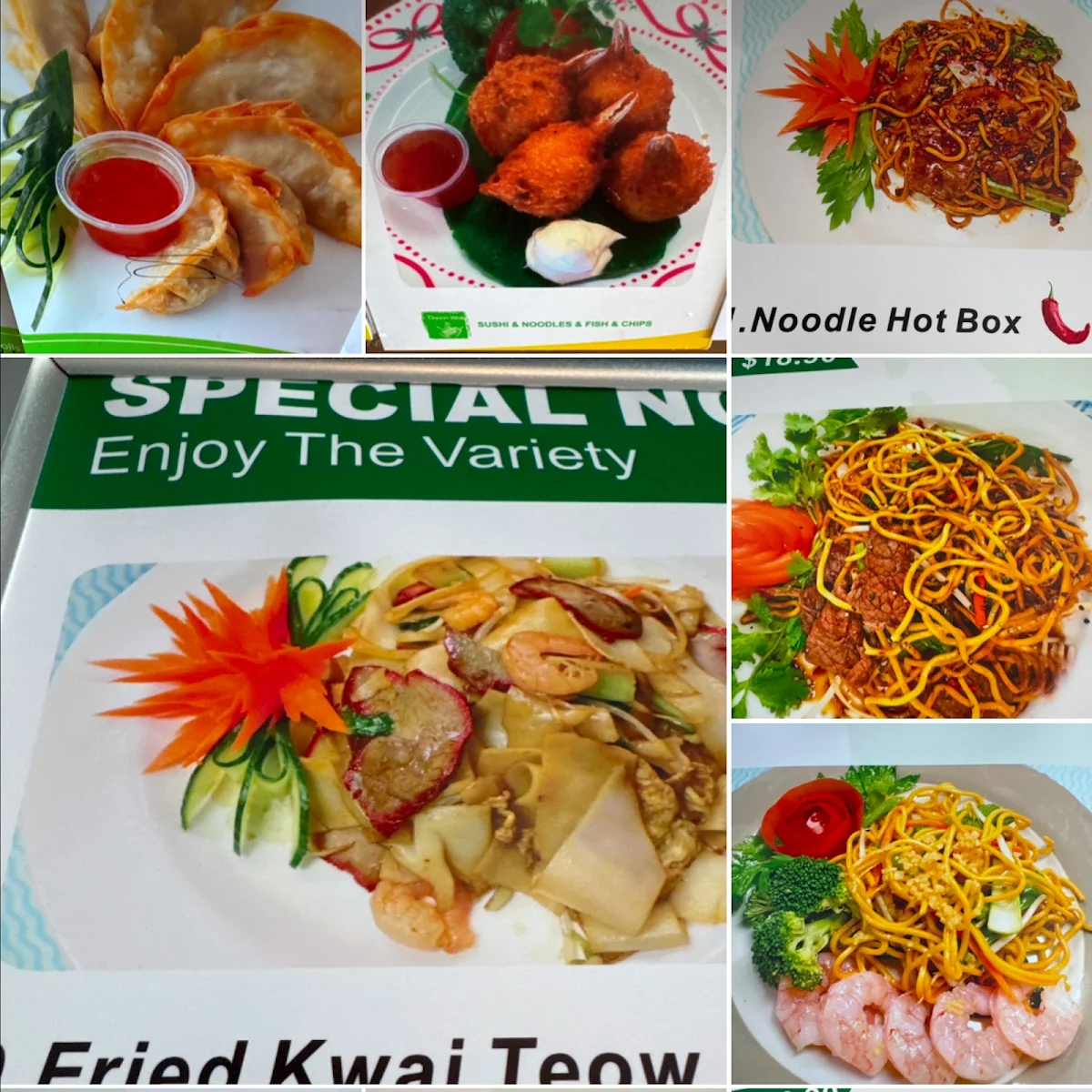 Menu, DancinWok & Sushi Master