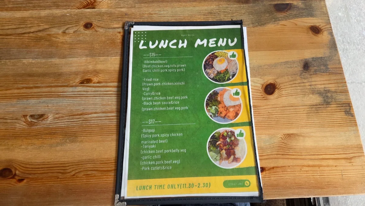Menu, Open Korea