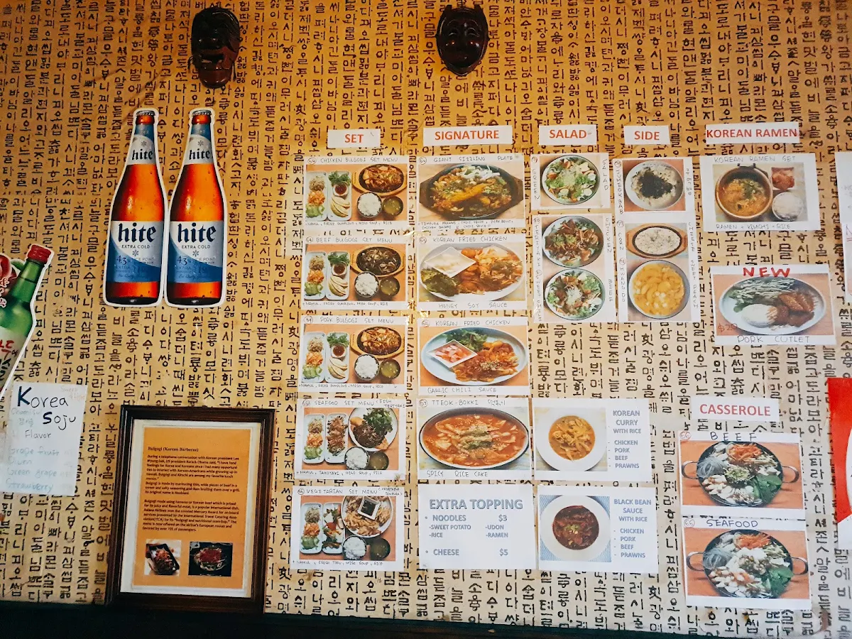 Menu, Open Korea