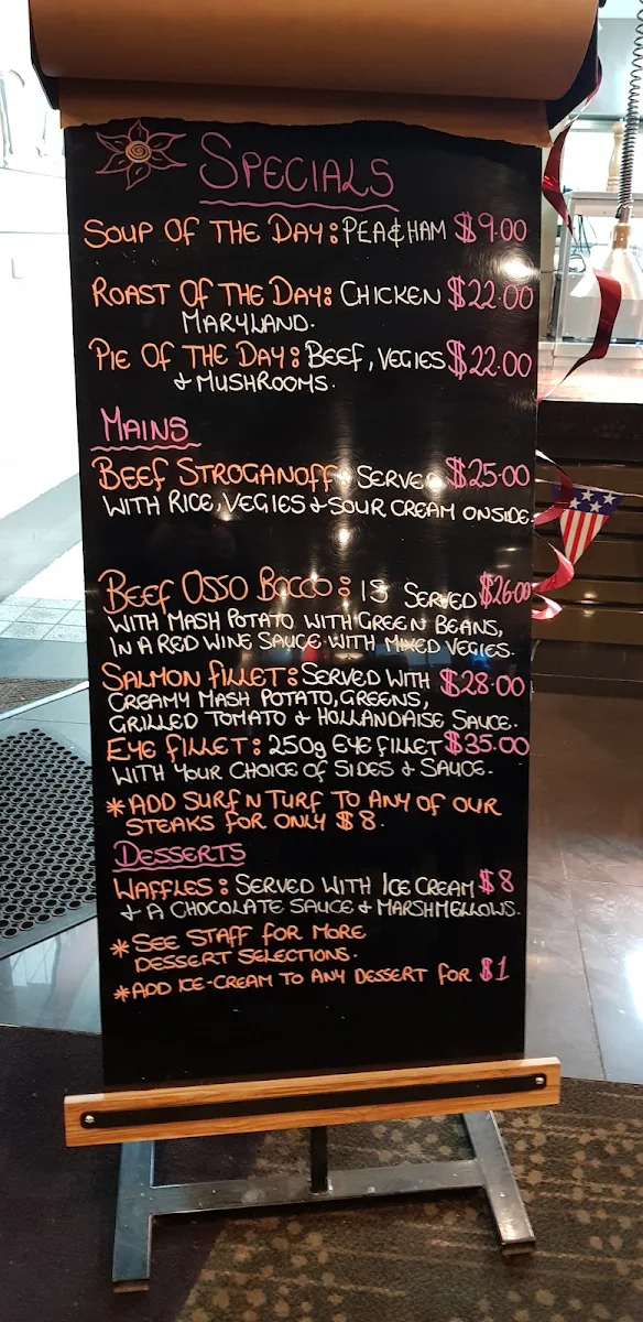 Menu, Kealba Hotel