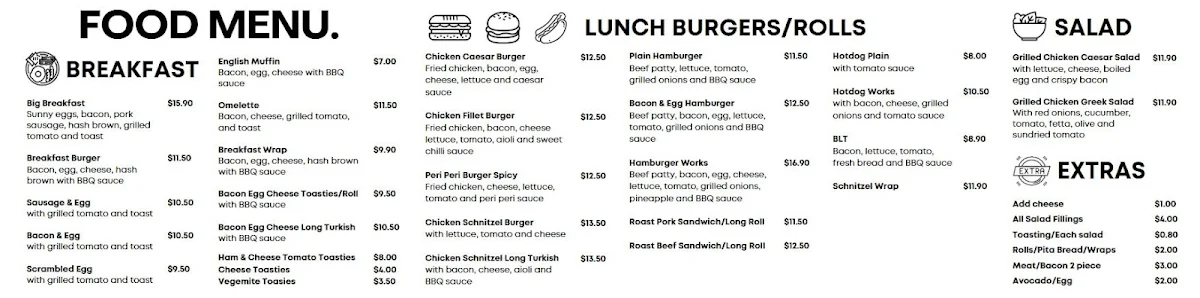 Menu, Get Grilled