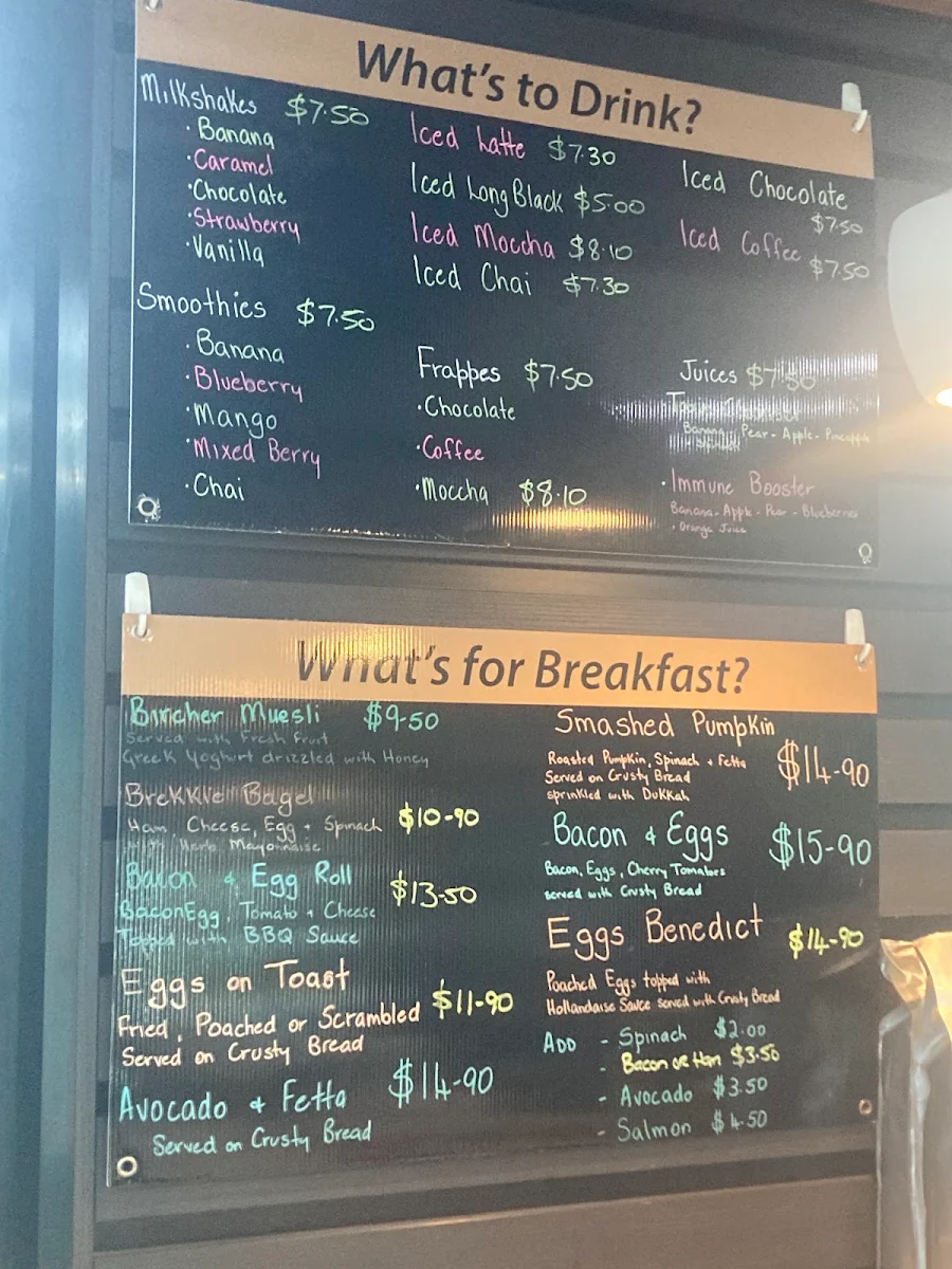 Menu, D'Lish on McGregor