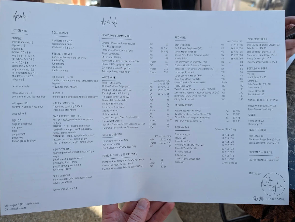 Menu, Doc Hughes