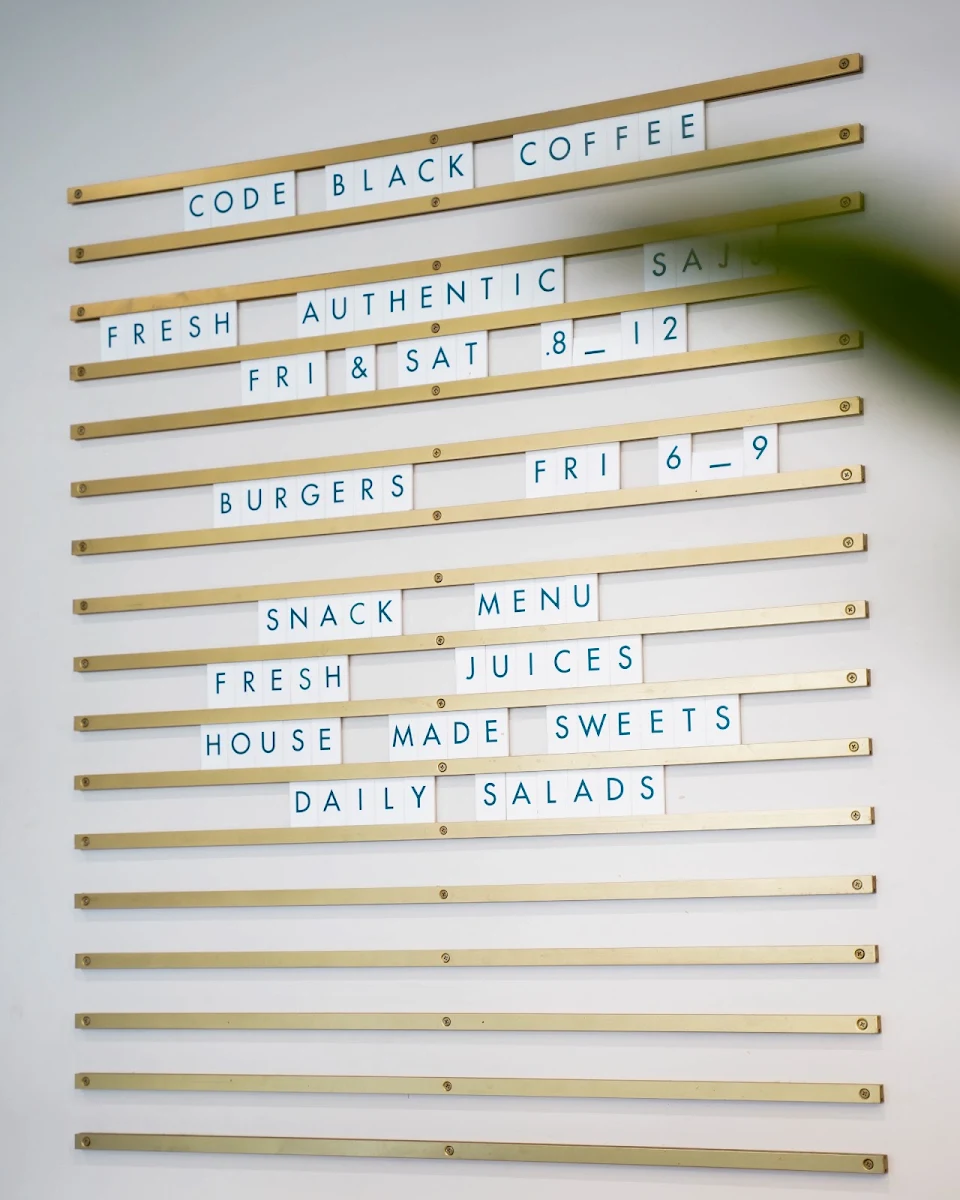 Menu, phatMILK Café