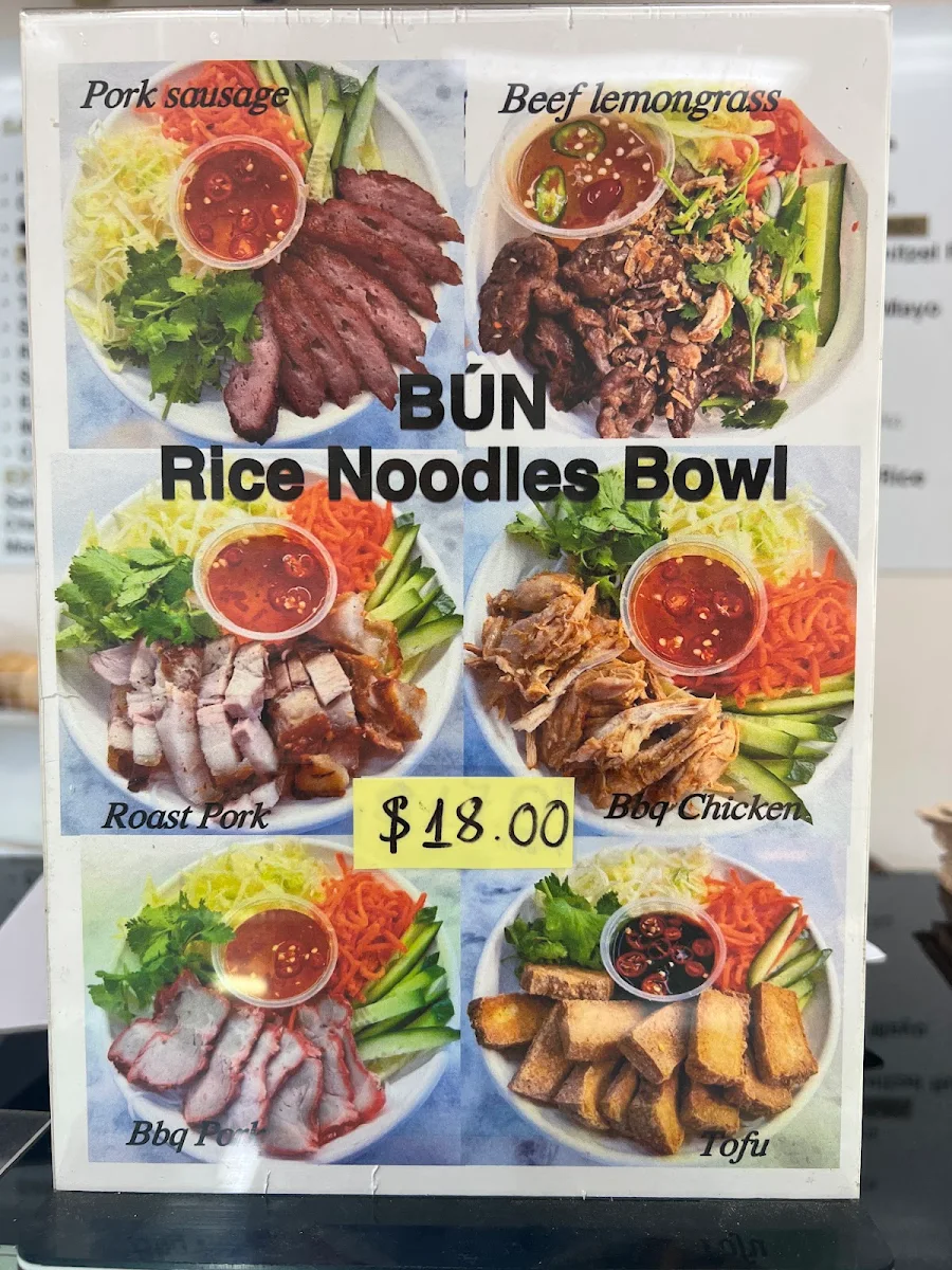 Menu, Vietnamese Bakery & Cafe