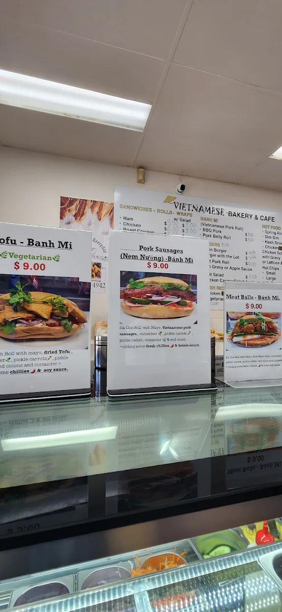 Menu, Vietnamese Bakery & Cafe