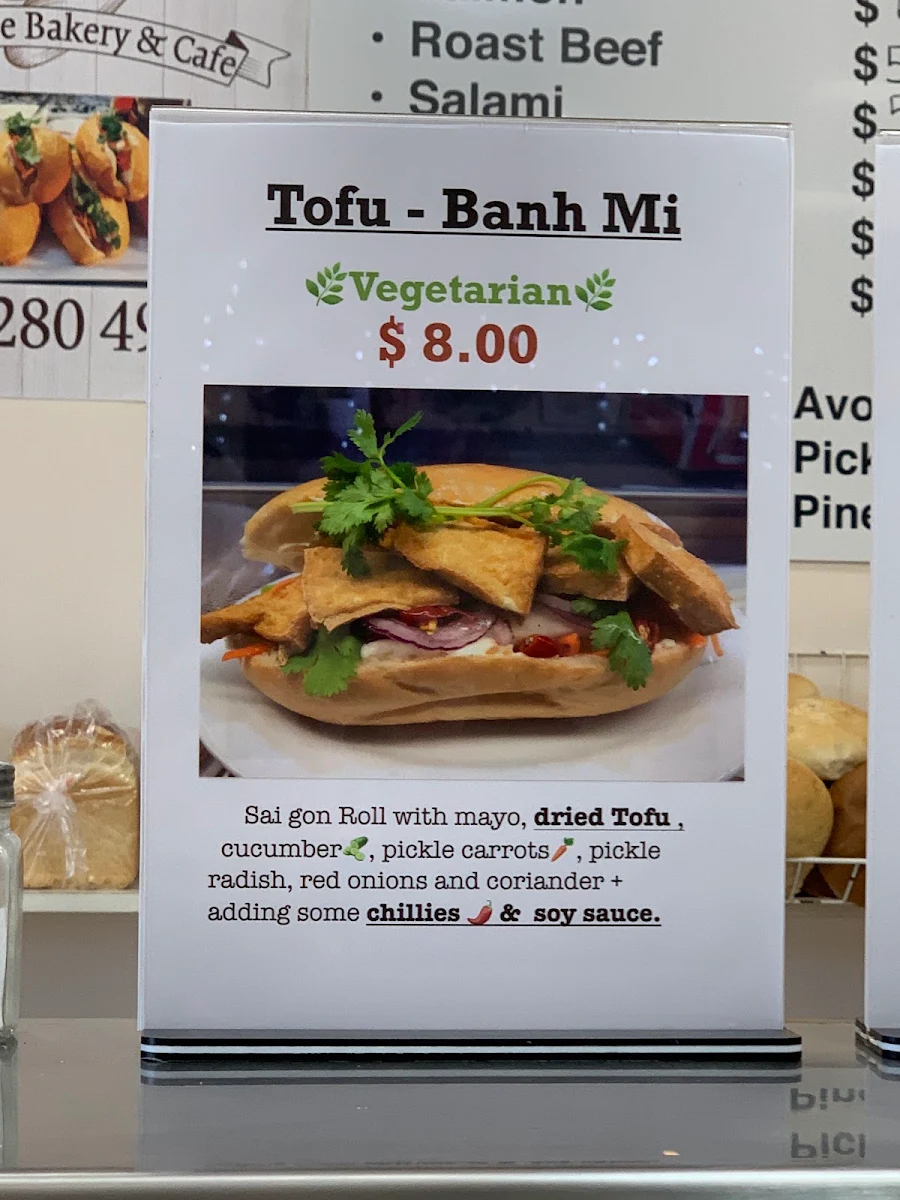 Menu, Vietnamese Bakery & Cafe