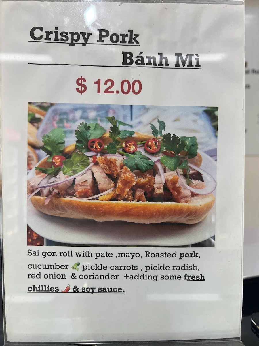 Menu, Vietnamese Bakery & Cafe