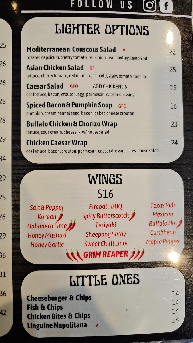Menu, VAT 116