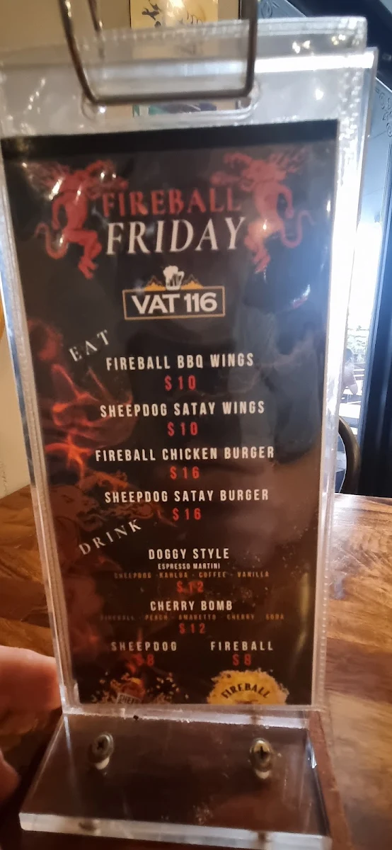 Menu, VAT 116