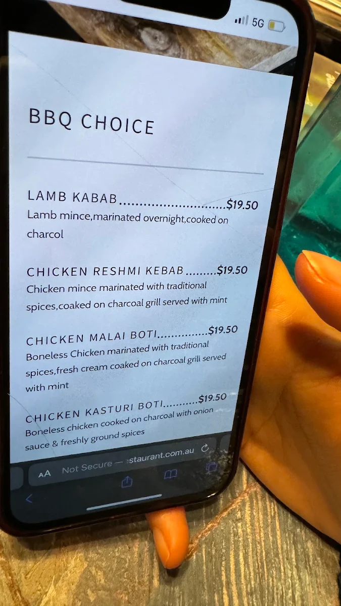 Menu, Ziyka Restaurant