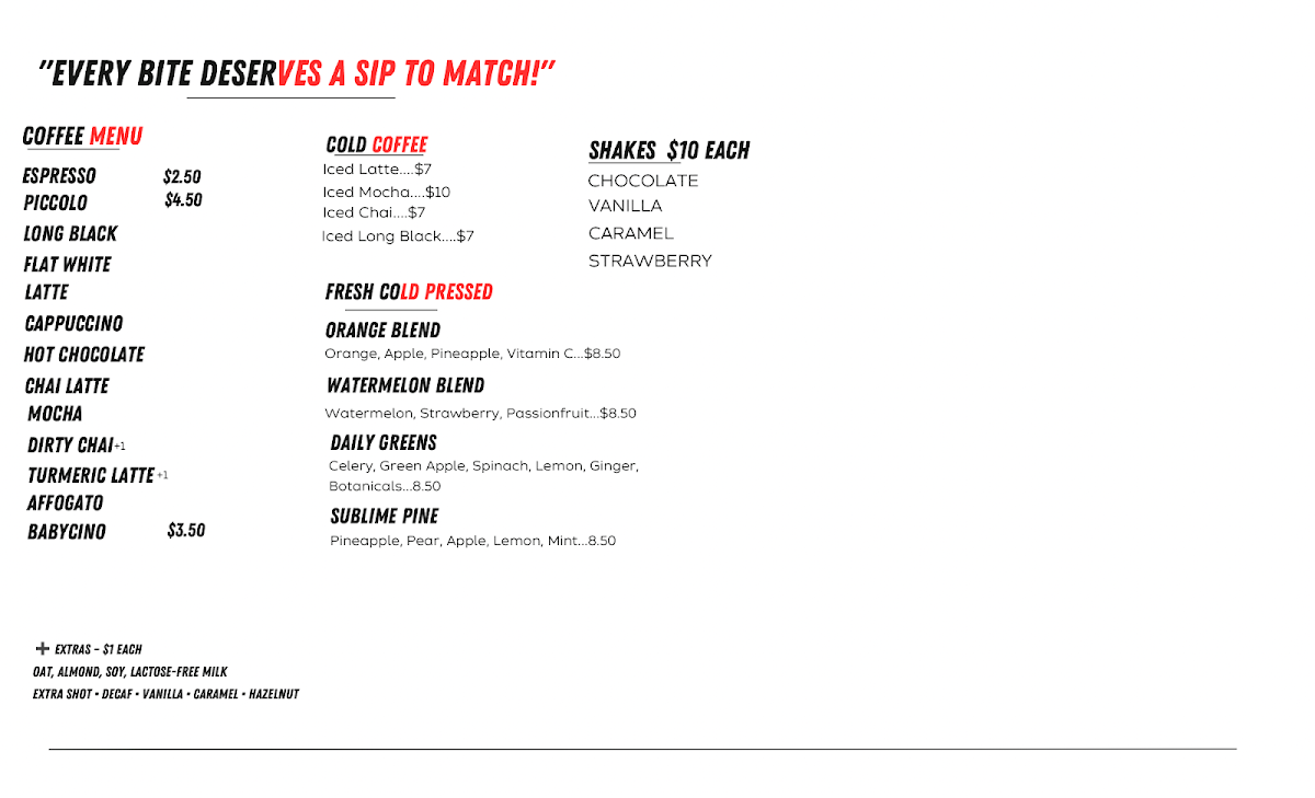 Menu, Scott's Luncheonette & Bar
