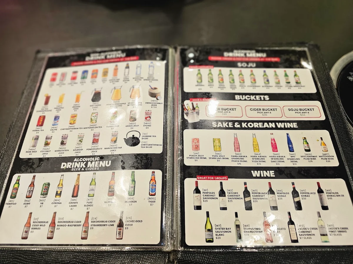 Menu, Hotpot City Hurstville
