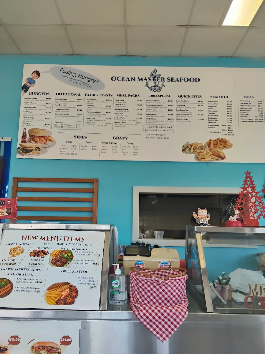 Menu, Oceanmaster Seafood Ashbury