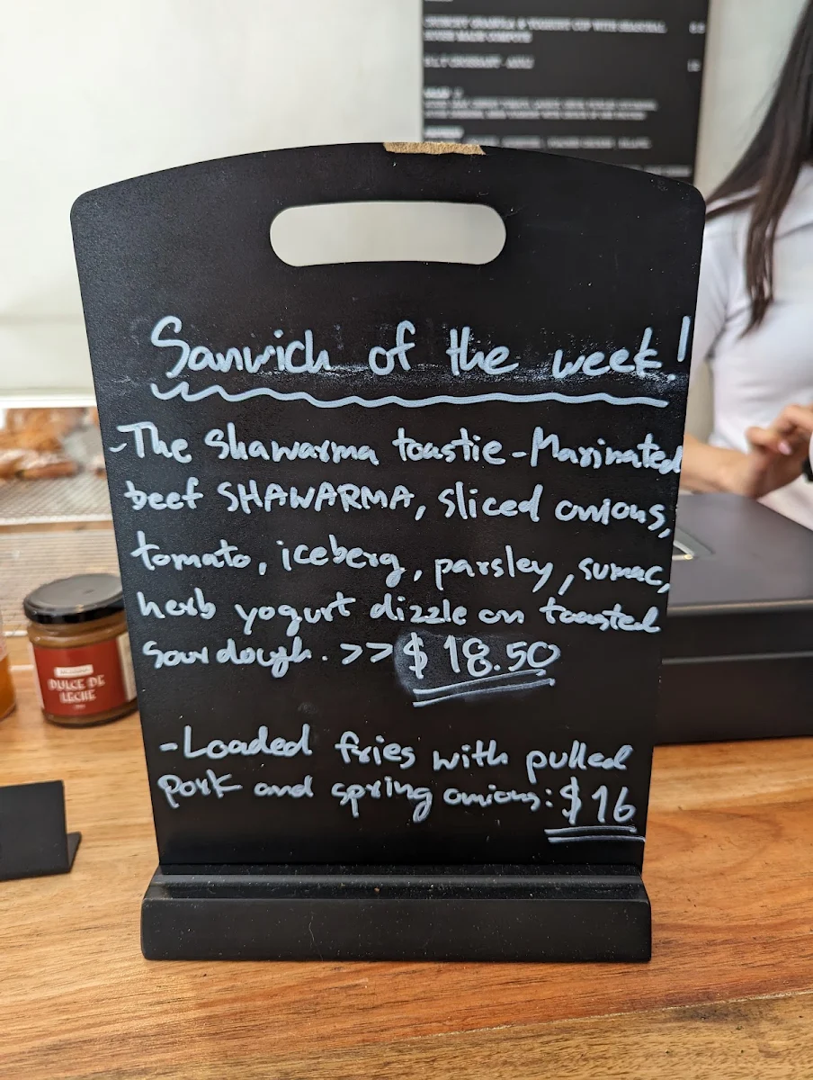 Menu, Cu ee café