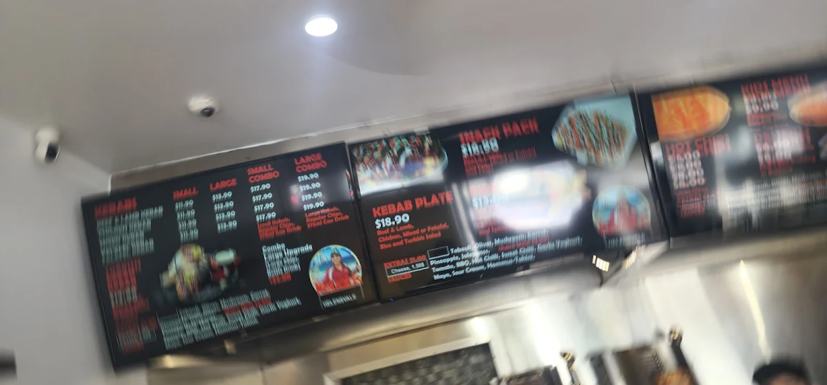 Menu, Jack's Kebabs
