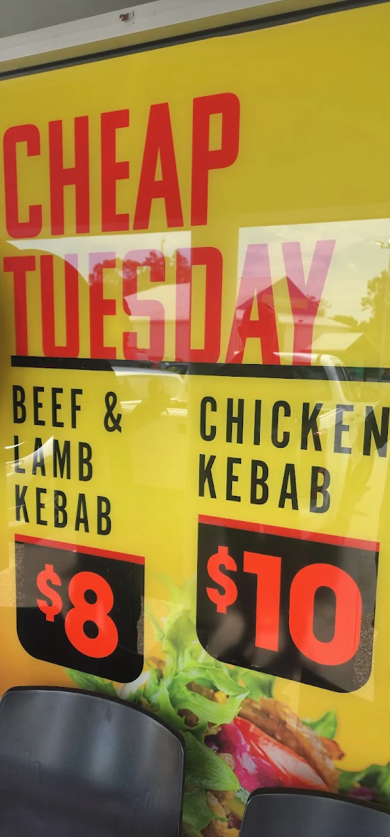 Menu, Jack's Kebabs