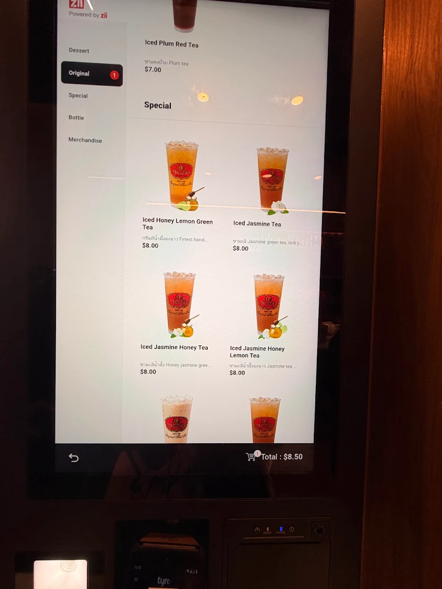 Menu, ChaTraMue Melbourne