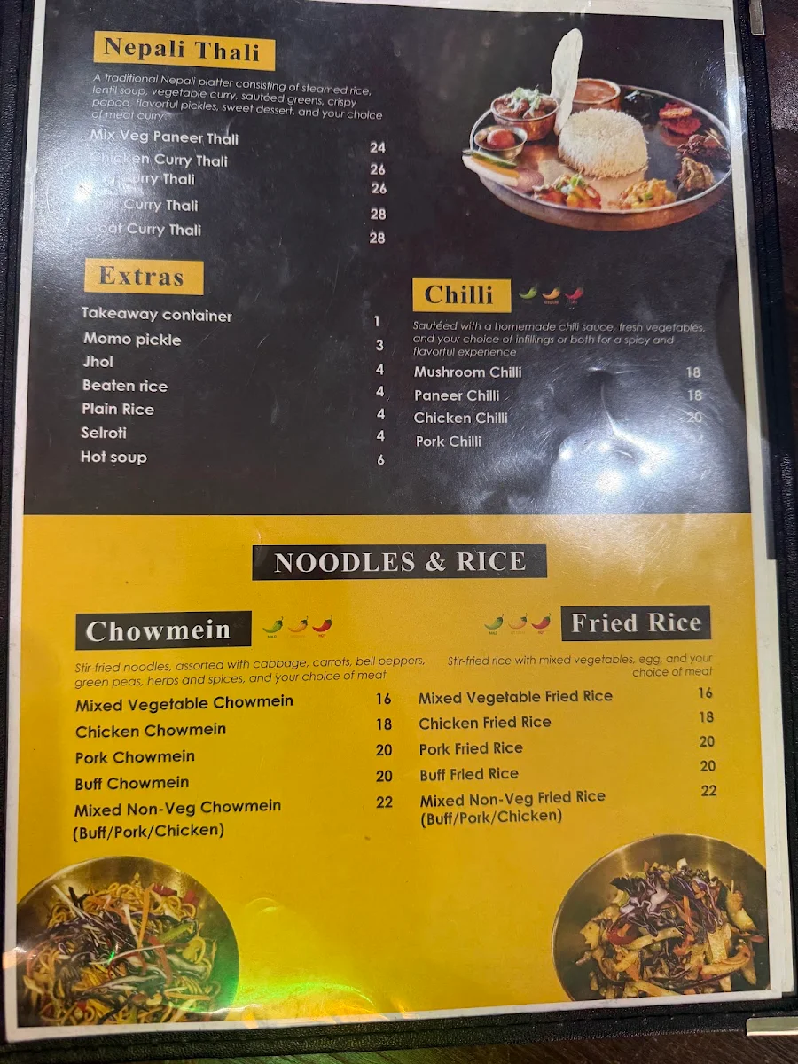 Menu, Little Magic Momo wembley