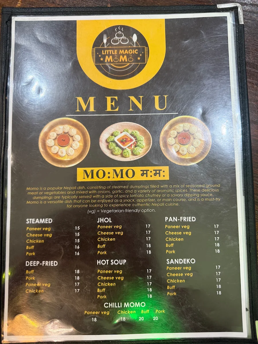 Menu, Little Magic Momo wembley