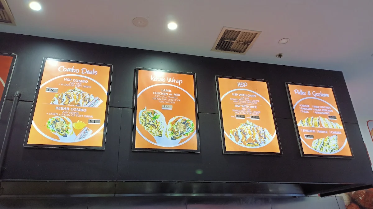 Menu, Ali's Jumbo Kebabs