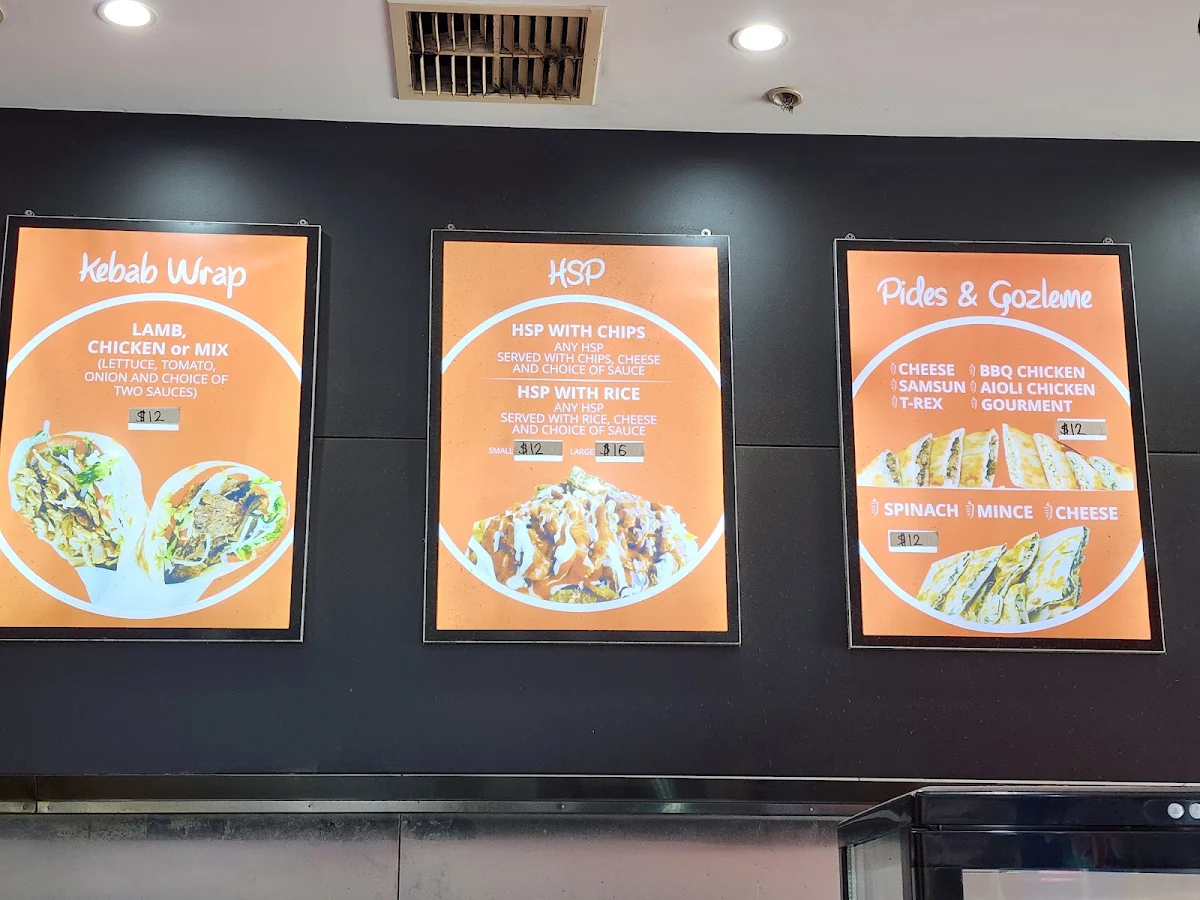 Menu, Ali's Jumbo Kebabs